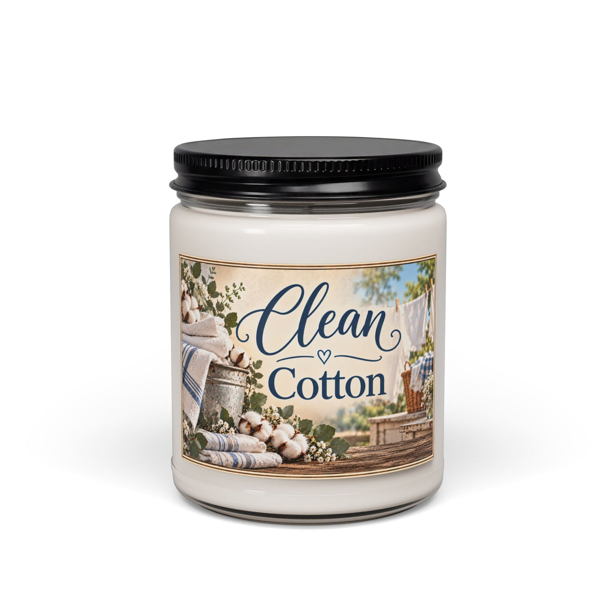 Clean Cotton Scented Soy Candle