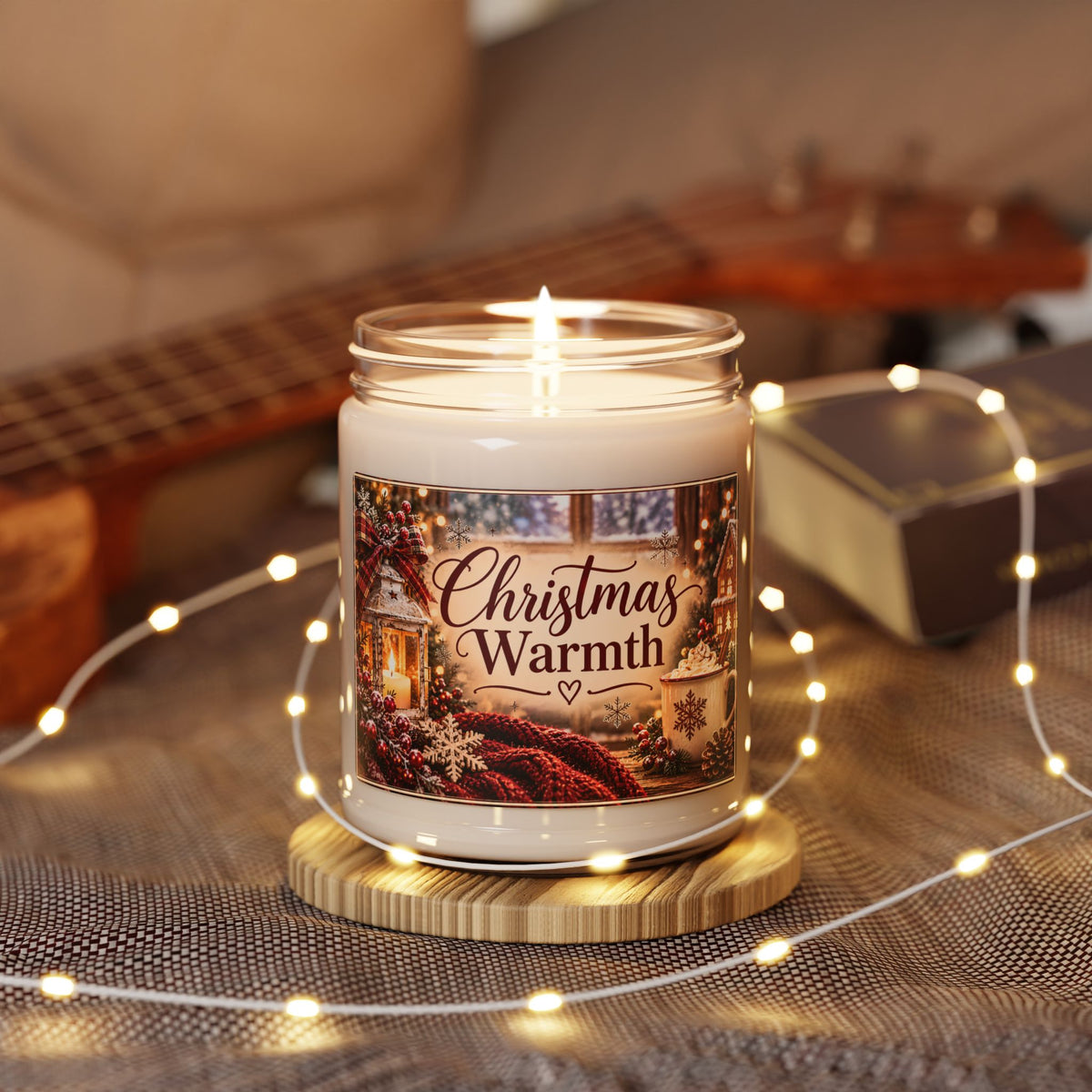 Christmas Warmth Scented Candle Scented Soy Candle, 9oz