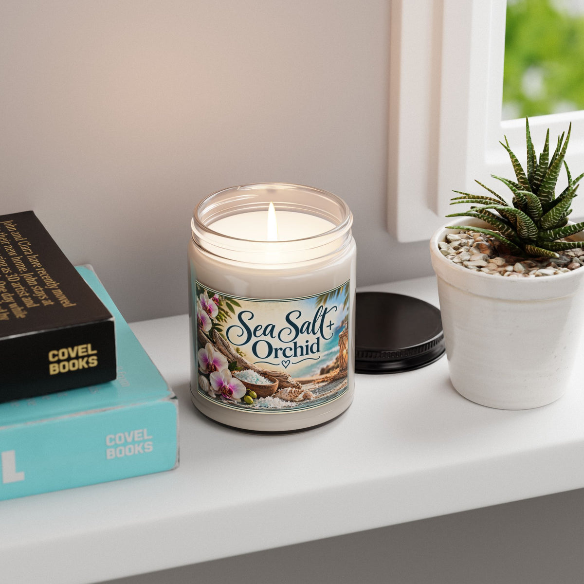 Sea Salt + Orchid Scented Soy Candle