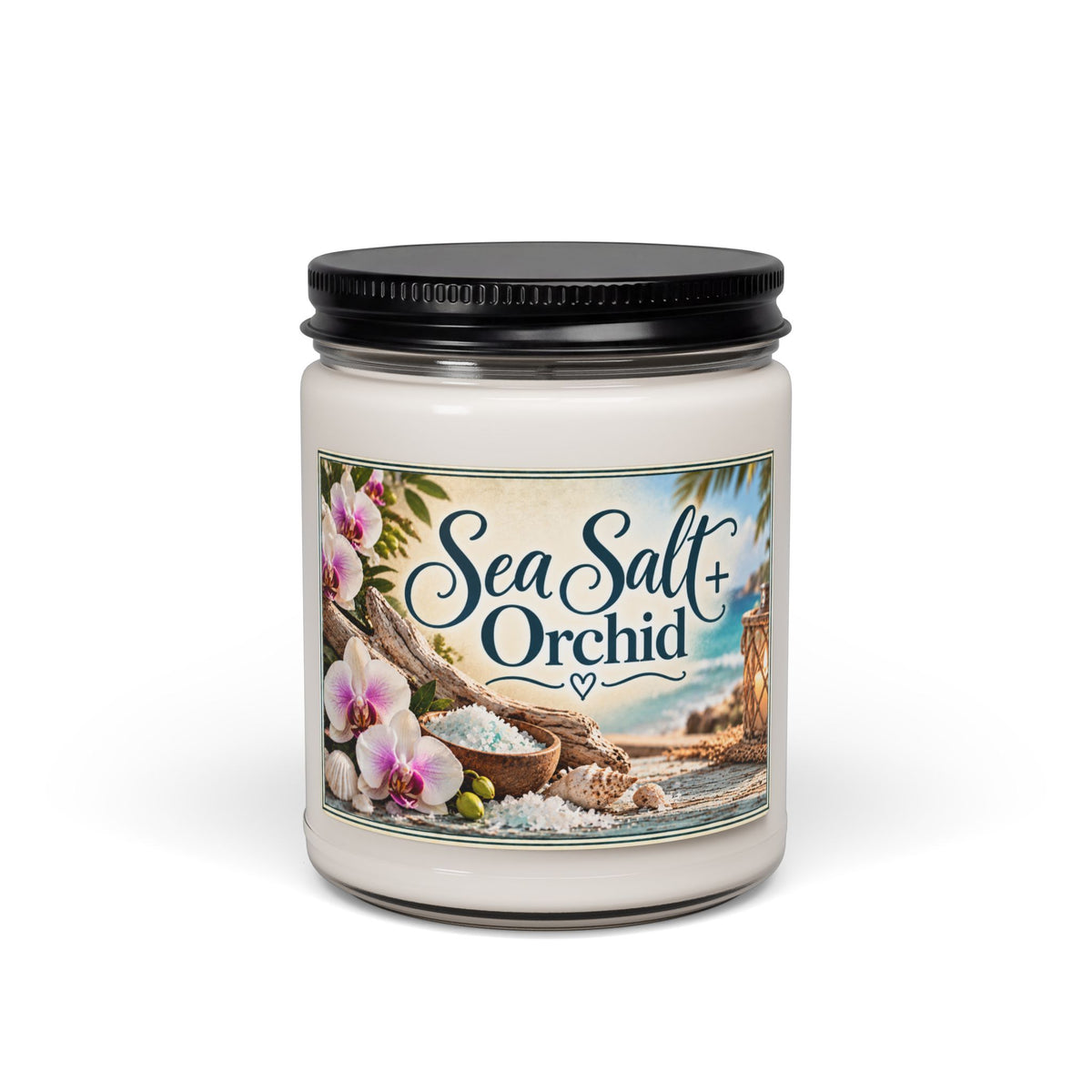 Sea Salt + Orchid Scented Soy Candle