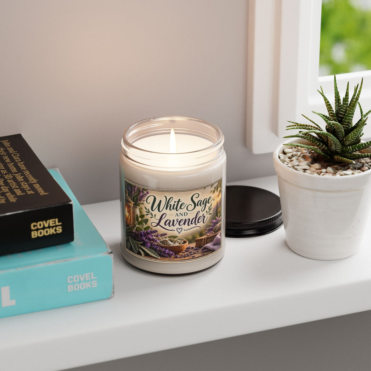 White Sage and Lavender Scented Soy Candle