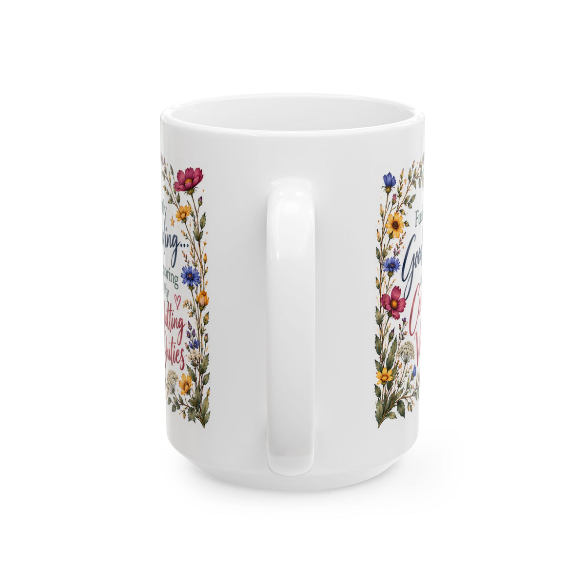 Cozy Book Lover Mug with Flowers, Moon & Stars